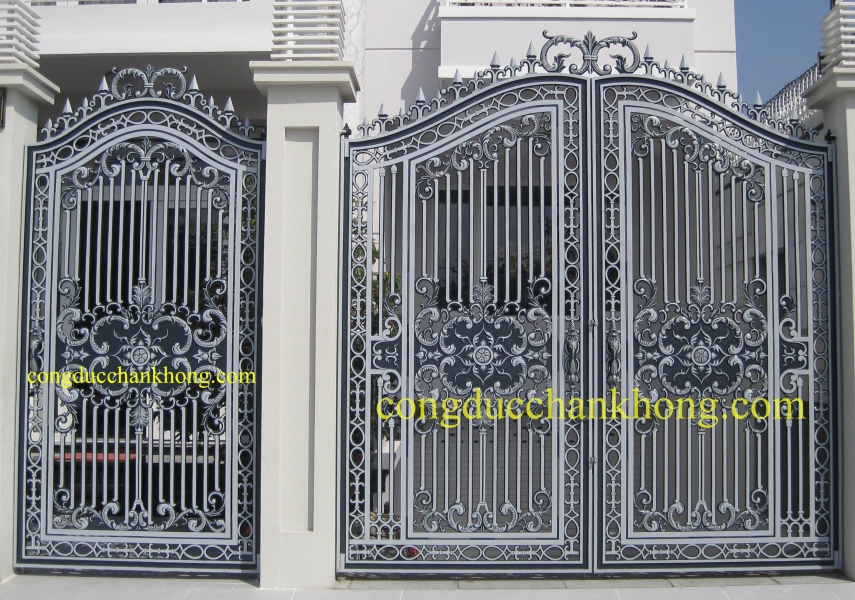 Cổng nhôm đúc trọn bộ G033