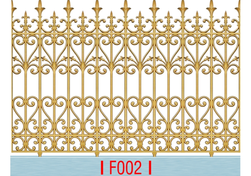 Hàng rào nhôm đúc F002