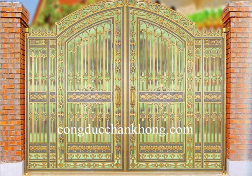 Cổng nhôm đúc trọn bộ G043